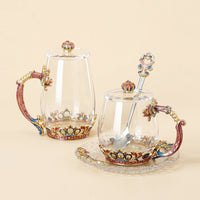 Vintage Enamel Crown Tea Cup