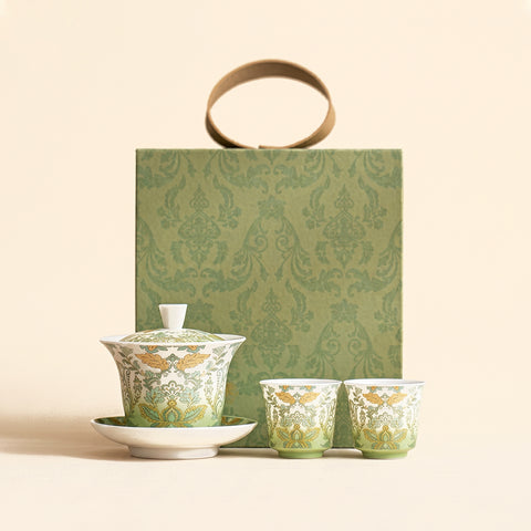 Porcelain Gaiwan Tea Set