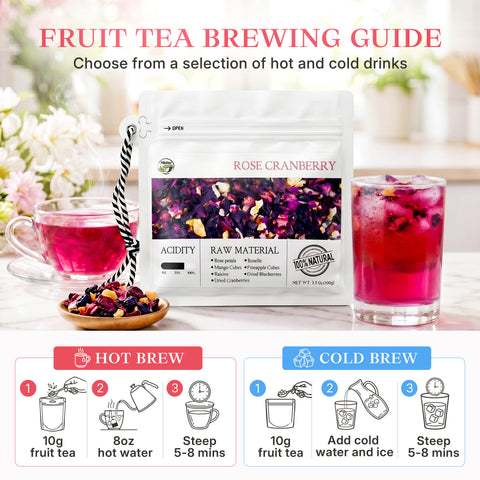 Rose Cranberry Fruit Tea